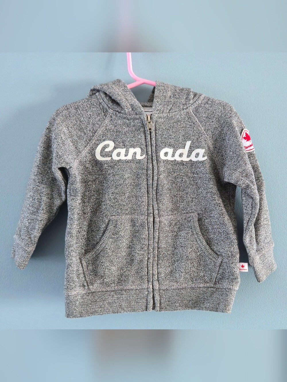 Grey Canada Toddler Hoodie 18-24m